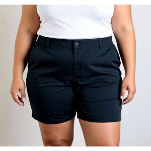 Lane Bryant Black Bermuda Shorts 20 NWT Minimalist Classic Preppy Uniform Sporty